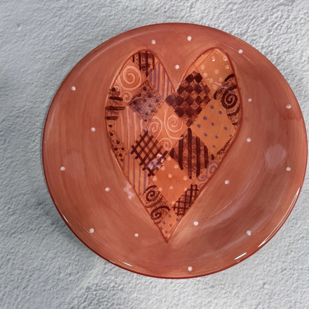 Tim Coffey Heart Designs Plate Certified Int'l Decor Floral Wall Kitchen